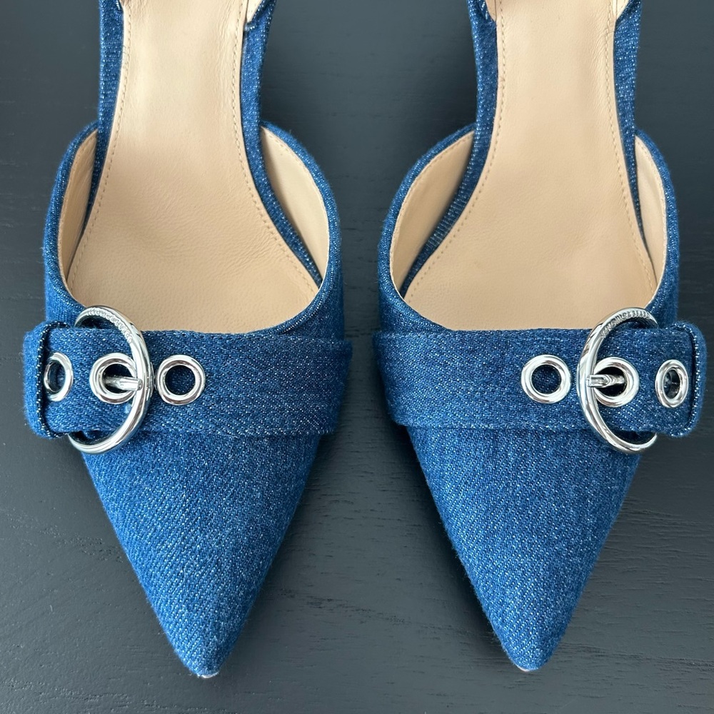 Veronica Beard Roxy Denim Slingback Pump - Picture 4 of 9